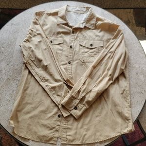 Tan button up